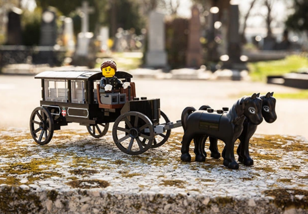 Corbillard, LEGO, parler de la mort aux enfants, funerailles